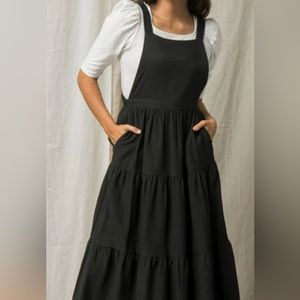 Black Overall Dress NWT Medium